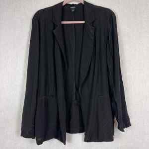 Torrid Open Front Classic Black Blazer Thin Unlined Womens Plus Size 1X